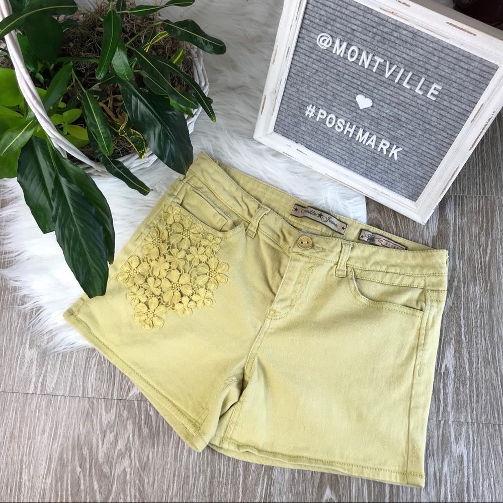 Yellow Denim Jean Shorts Vanilla Star Size 5